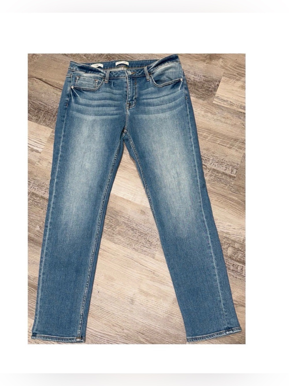 Women's Vigoss The Thompson Tomboy Jeans mid rise Straight Leg Size 31x28